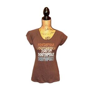 Womens South Pole brown t-shirt size L